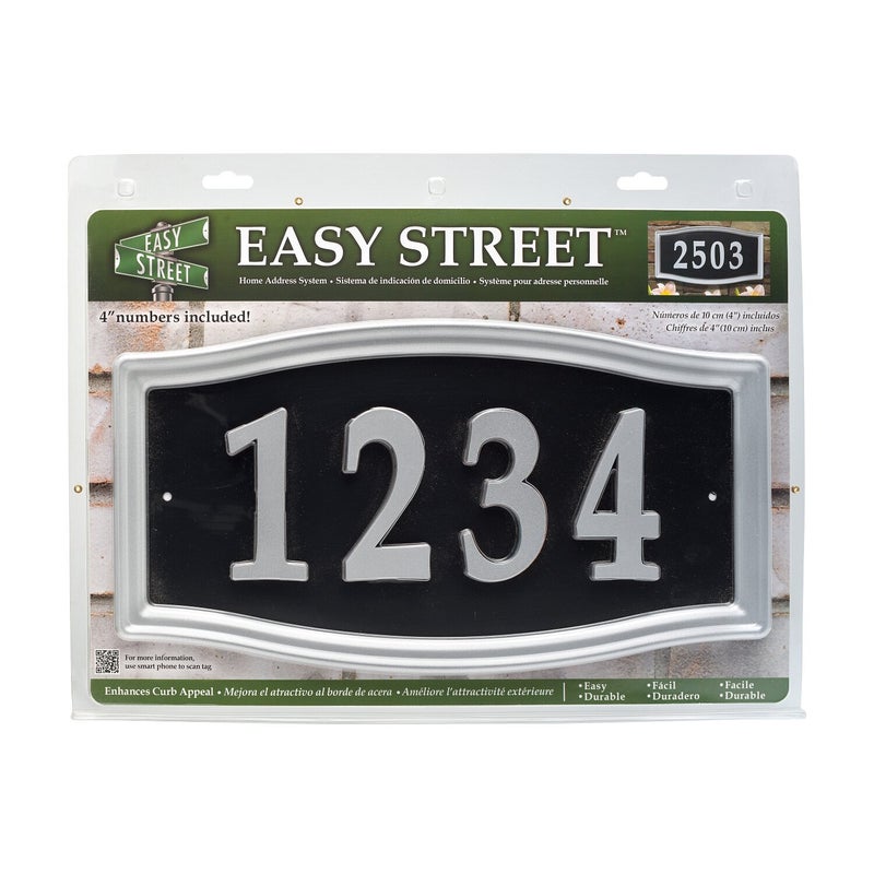 Whitehall Products 11199 Easy Street Address Plaque-Silver, 15.5x8x0.5 - Image 4